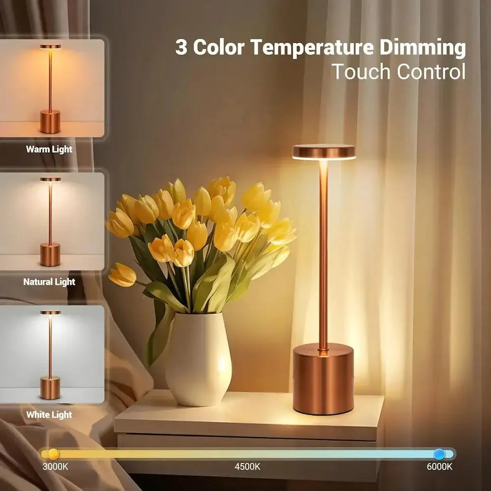 TouchGlow Sensor LED Lamp with 3 color temperature options and touch control for versatile lighting.