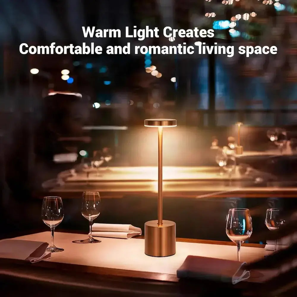 TouchGlow Sensor LED Lamp - NestNexus providing warm light for a comfortable and romantic living space.