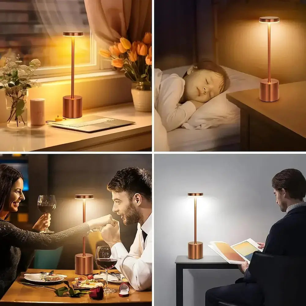 TouchGlow Sensor LED Lamp - NestNexus in various settings for reading, dining, and relaxation.
