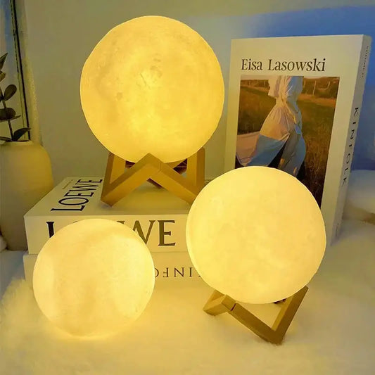 DIY Moon Light Night Kit with warm glow lamps on display, perfect for bedrooms and playrooms.
