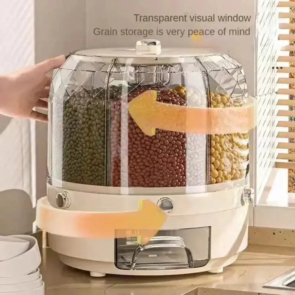 Automatic 360 Rotating Food Dispenser with Timer