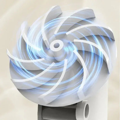 Xiaomi Robo-Clean Mini Vacuum spinning brush with dynamic whirl pattern, showcasing efficient cleaning capability.