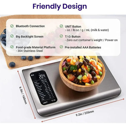 Smart Nutrition Kitchen Scale for Accurate Measurements